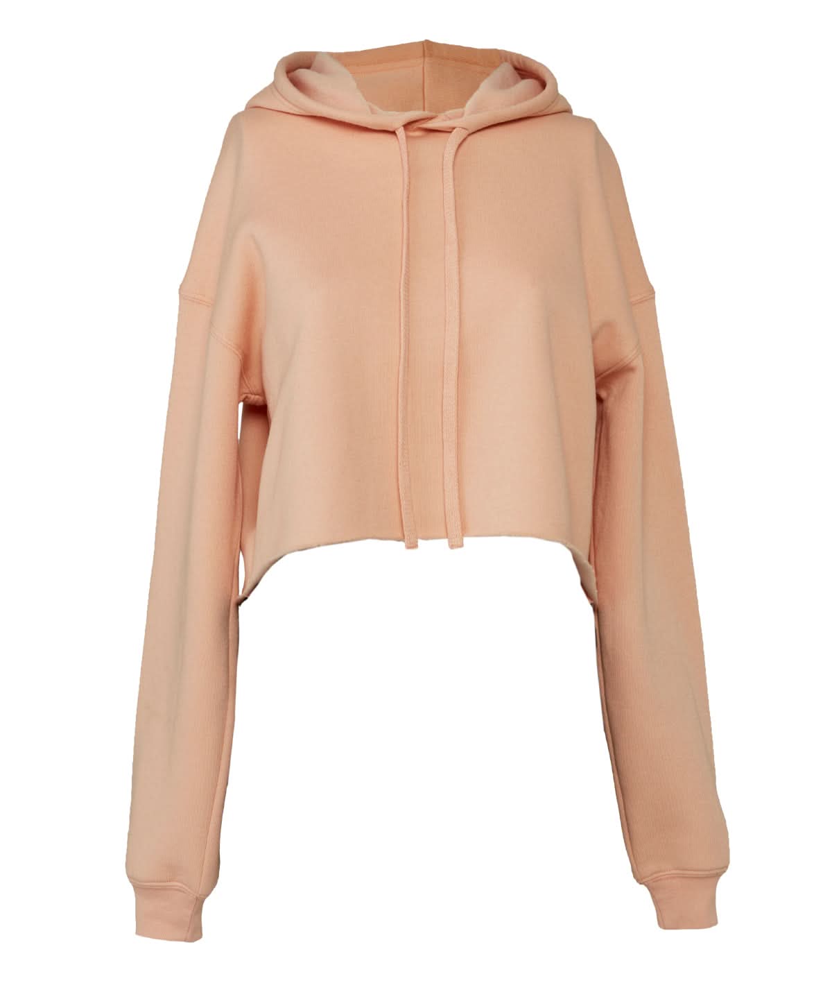 Bella Canvas Womens cropped fleece hoodie BE220 - Peach - Customisable Hoodies