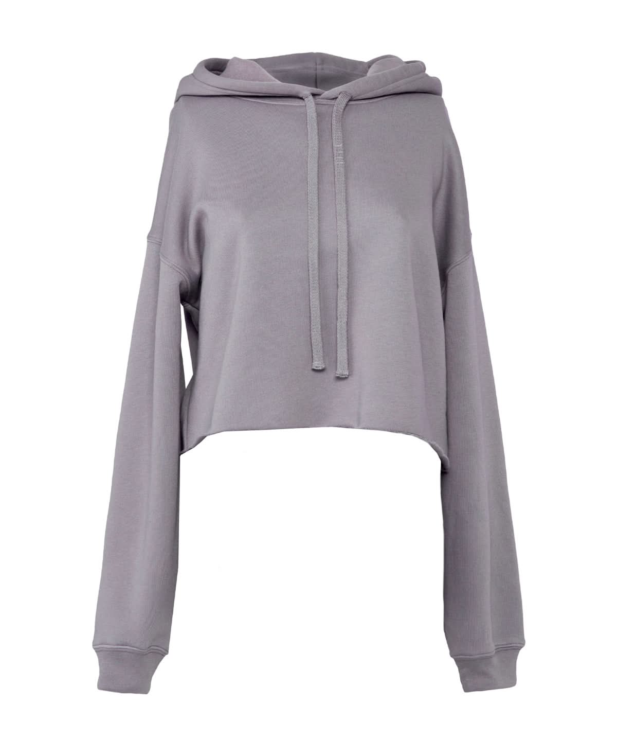 Bella Canvas Womens cropped fleece hoodie BE220 - Storm - Customisable Hoodies