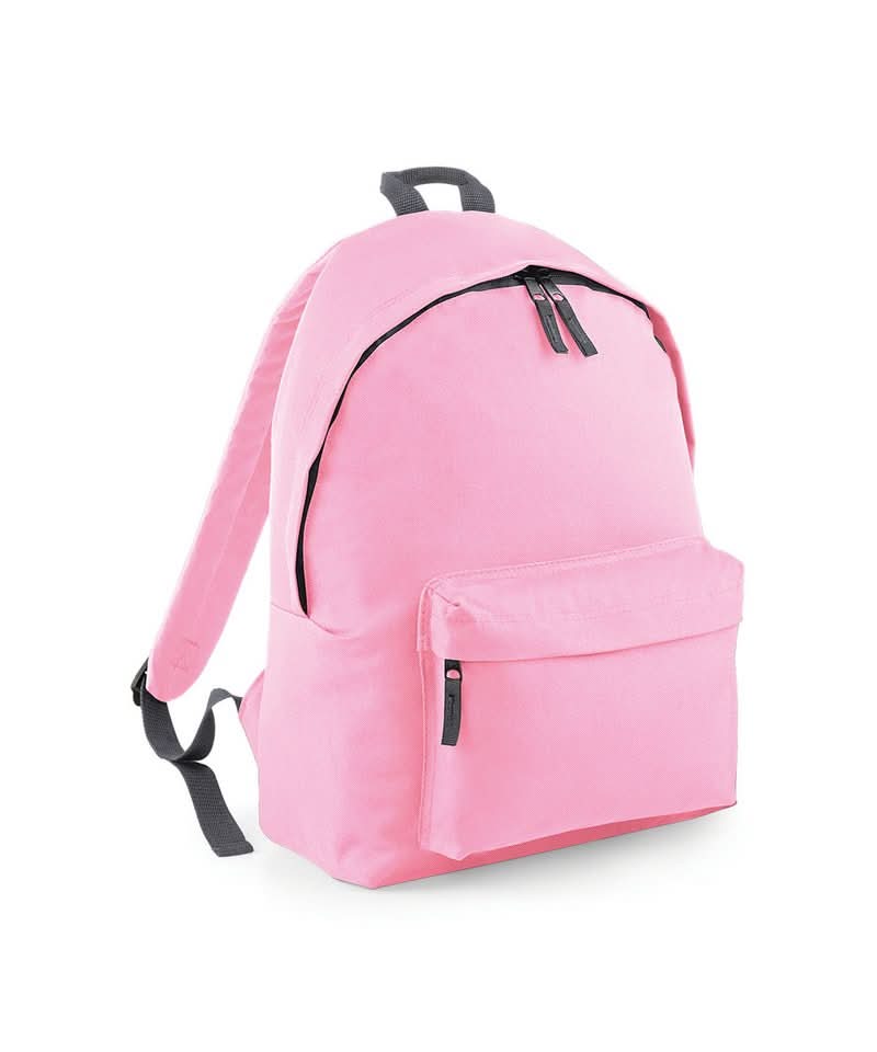 Bagbase Original fashion backpack BG125 - Classic Pink Graphite grey One size - Customisable Bags