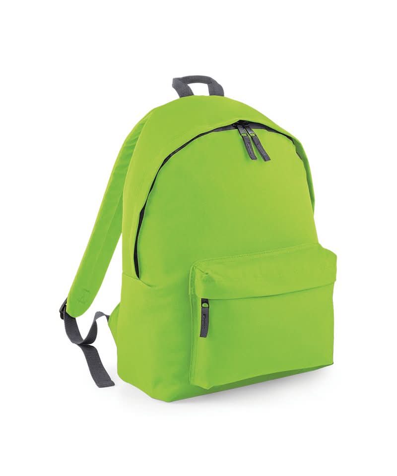 Bagbase Original fashion backpack BG125 - Lime Green Graphite grey One size - Customisable Bags