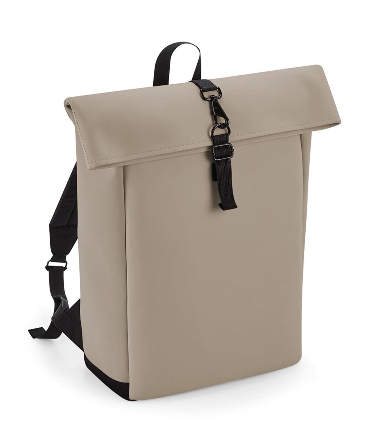 Bagbase Matte PU rolltop backpack BG335 - Clay One size - Customisable Bags