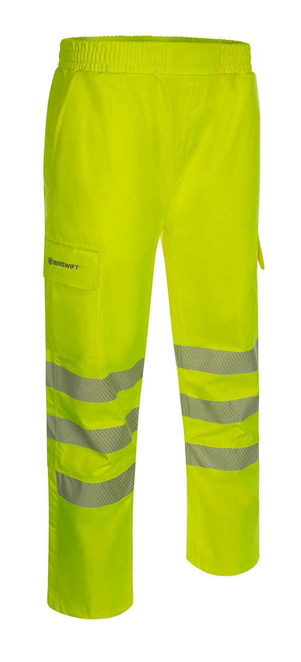 Beeswift Birkdale Hi Vis Waterproof Breathable Trousers - Saturn Yellow - Customisable Trousers