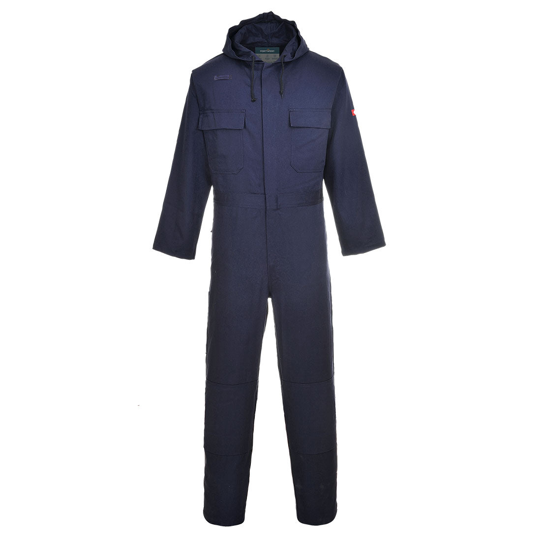Bizweld Work Fr Hooded Coverall Biz6 - Navy - Customisable Coveralls