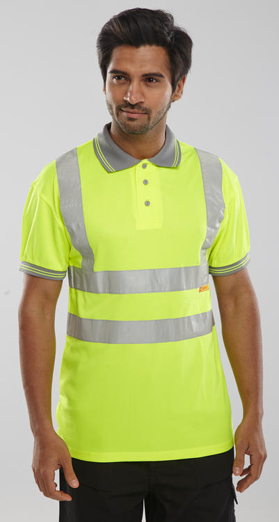 Beeswift Short Sleeve Hi Vis Polo Shirt - - Customisable Polo Shirts