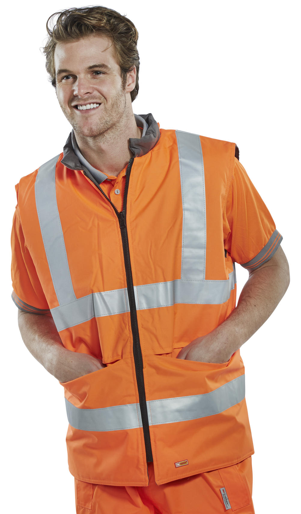 Beeswift Reversible Hi Vis Interactive Bodywarmer - - Customisable Bodywarmers