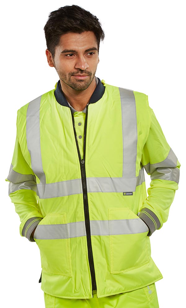 Beeswift Reversible Hi Vis Interactive Bodywarmer - - Customisable Bodywarmers