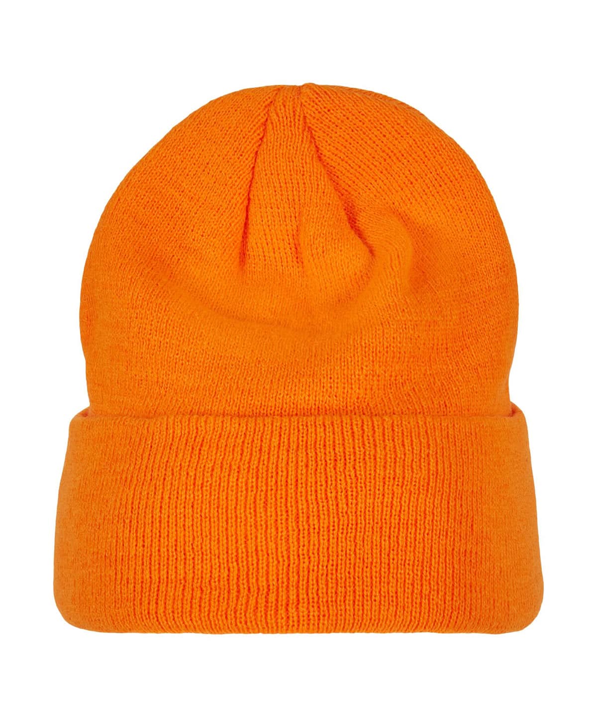 Build Your Brand BYB Heavy knit beanie BY001 - Orange One size - Customisable Beanies