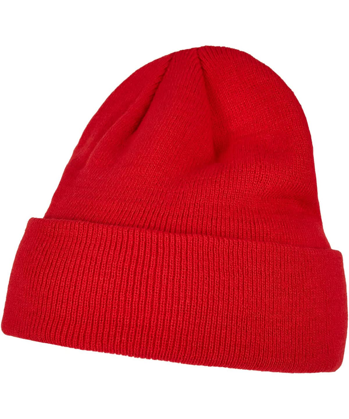 Build Your Brand BYB Heavy knit beanie BY001 - Red One size - Customisable Beanies