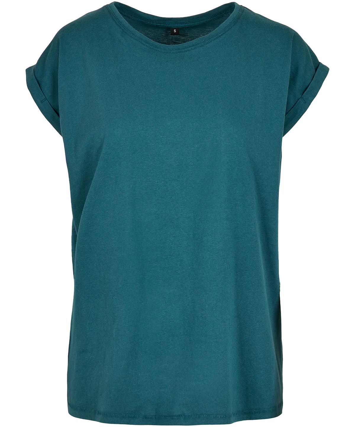 Build Your Brand BYB Womens extended shoulder tee Teal BY021 - Teal - Customisable T-Shirts