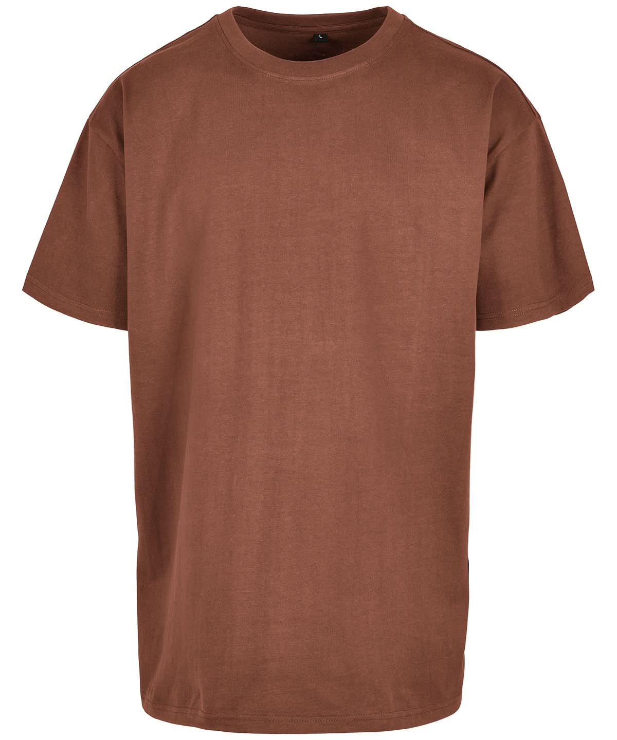 Build Your Brand BYB Heavy oversized tee Bark BY102 - Bark - Customisable T-Shirts
