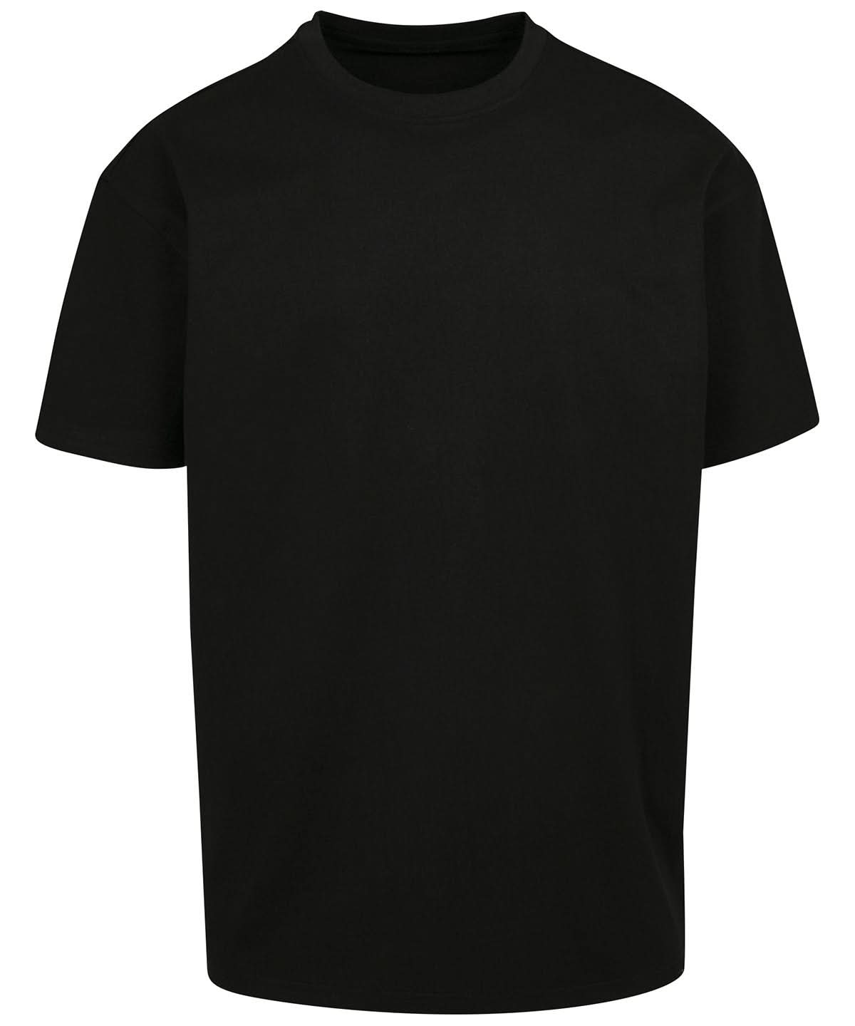 Build Your Brand BYB Heavy oversized tee Black BY102 - Black - Customisable T-Shirts