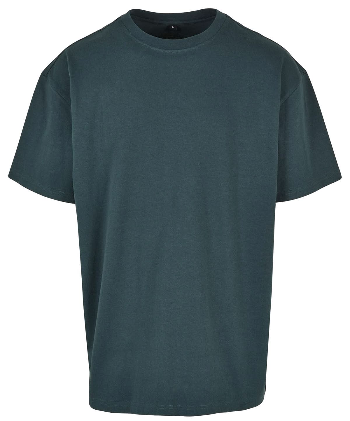 Build Your Brand BYB Heavy oversized tee Bottle Green BY102 - Bottle Green - Customisable T-Shirts