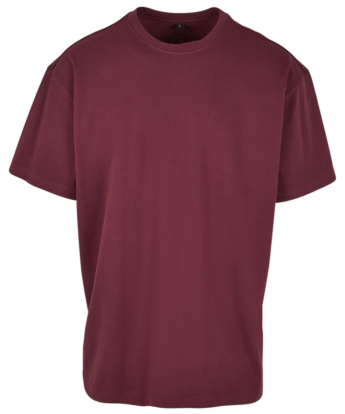 Build Your Brand BYB Heavy oversized tee Cherry BY102 - Cherry - Customisable T-Shirts