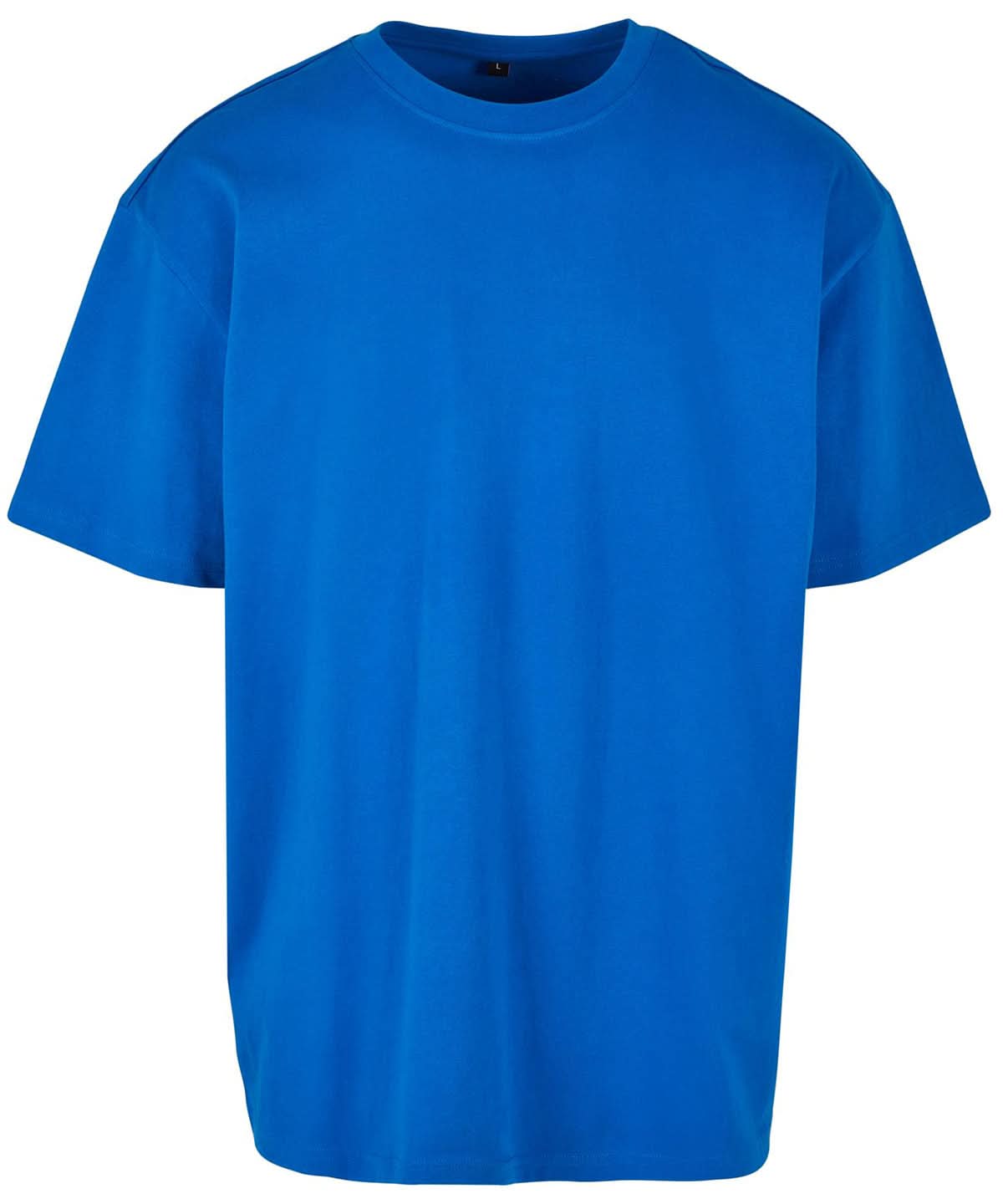 Build Your Brand BYB Heavy oversized tee Cobalt Blue BY102 - Cobalt Blue - Customisable T-Shirts