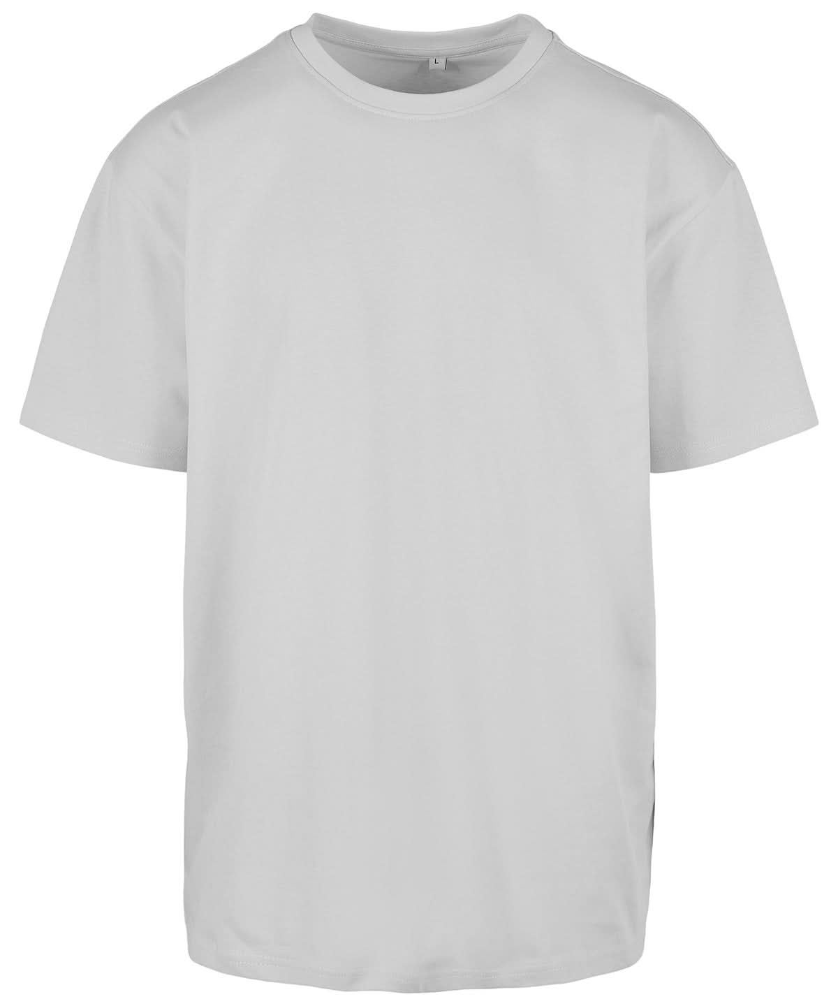 Build Your Brand BYB Heavy oversized tee Light Asphalt BY102 - Light Asphalt - Customisable T-Shirts