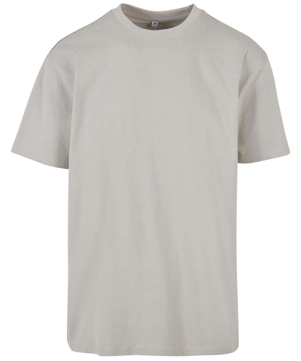 Build Your Brand BYB Heavy oversized tee Light Grey BY102 - Light Grey - Customisable T-Shirts