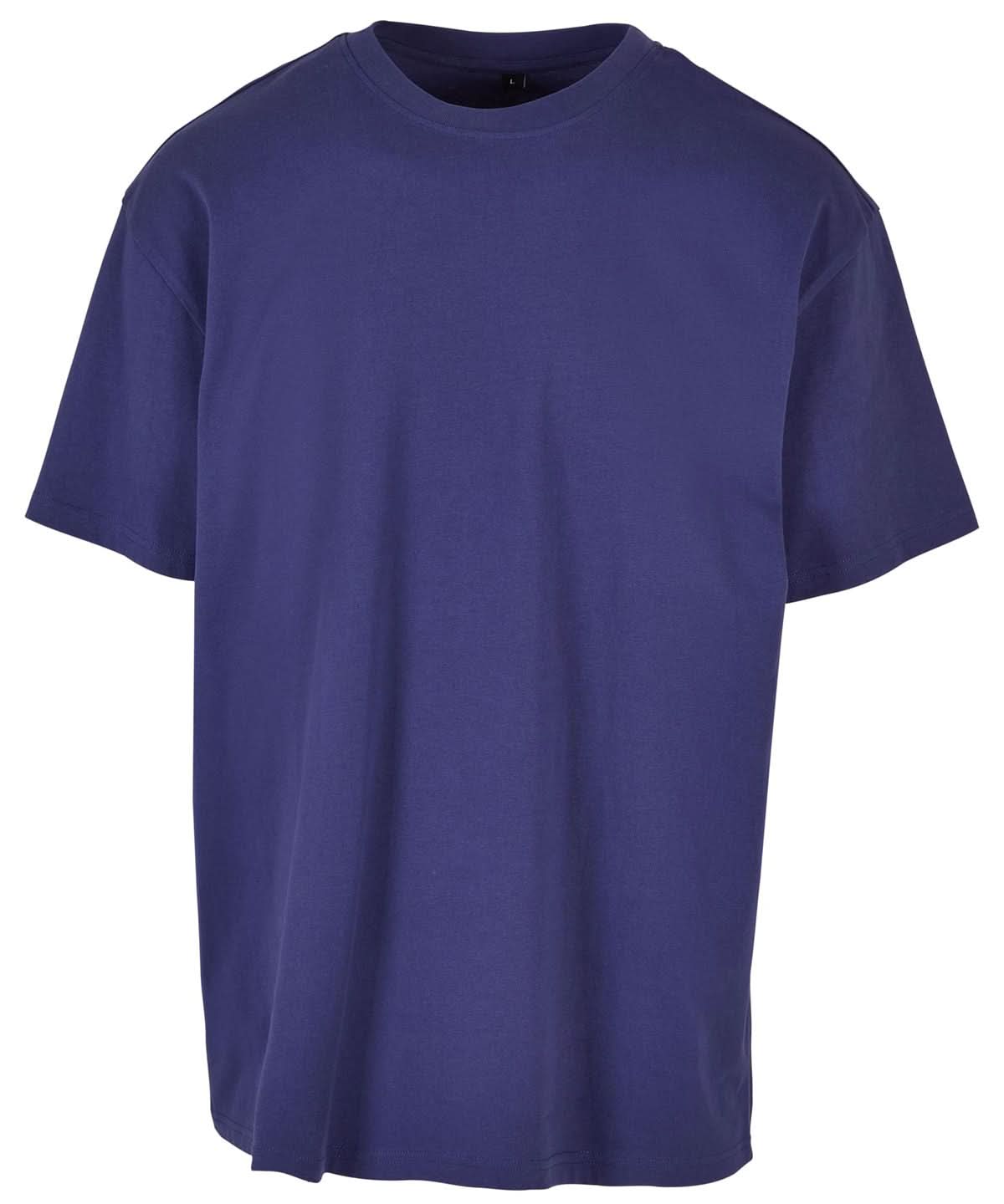 Build Your Brand BYB Heavy oversized tee Light Navy BY102 - Light Navy - Customisable T-Shirts