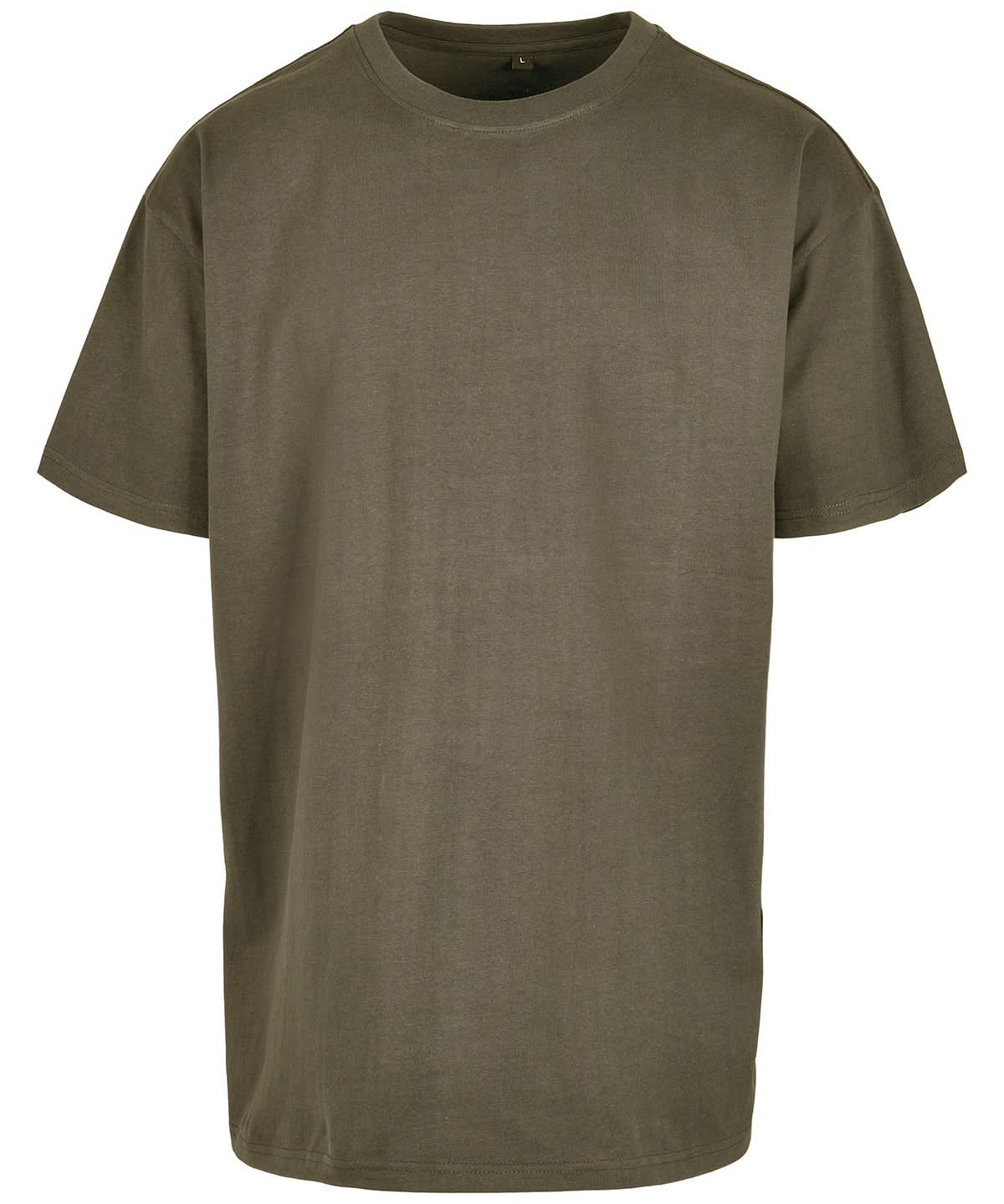 Build Your Brand BYB Heavy oversized tee Olive BY102 - Olive - Customisable T-Shirts