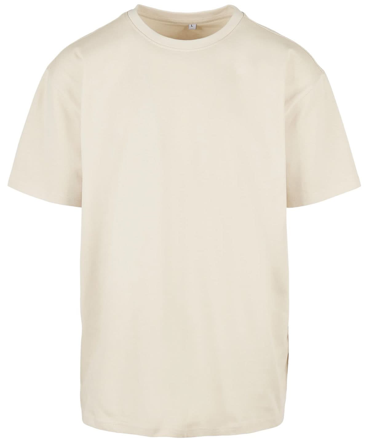 Build Your Brand BYB Heavy oversized tee Sand BY102 - Sand - Customisable T-Shirts