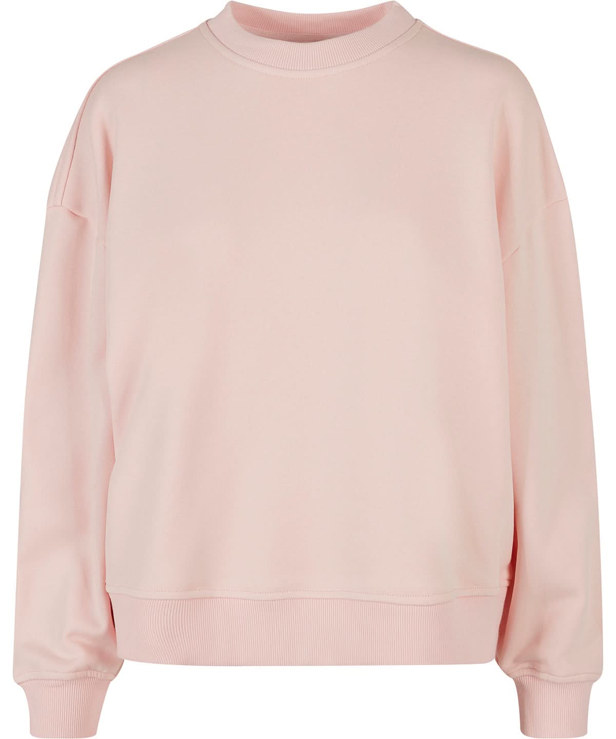 Build Your Brand BYB Womens oversized crew neck sweatshirt BY212 - Pink - Customisable Sweatshirts