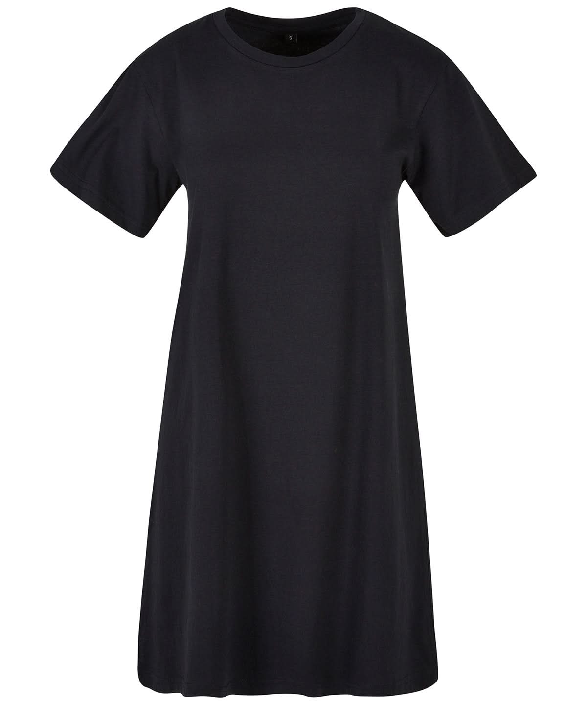 Build Your Brand BYB Womens tee dress BY214 - Black - Customisable Dresses