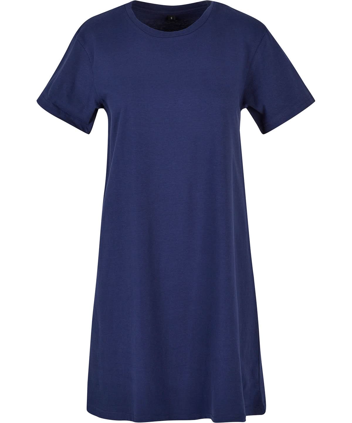 Build Your Brand BYB Womens tee dress BY214 - Light Navy - Customisable Dresses