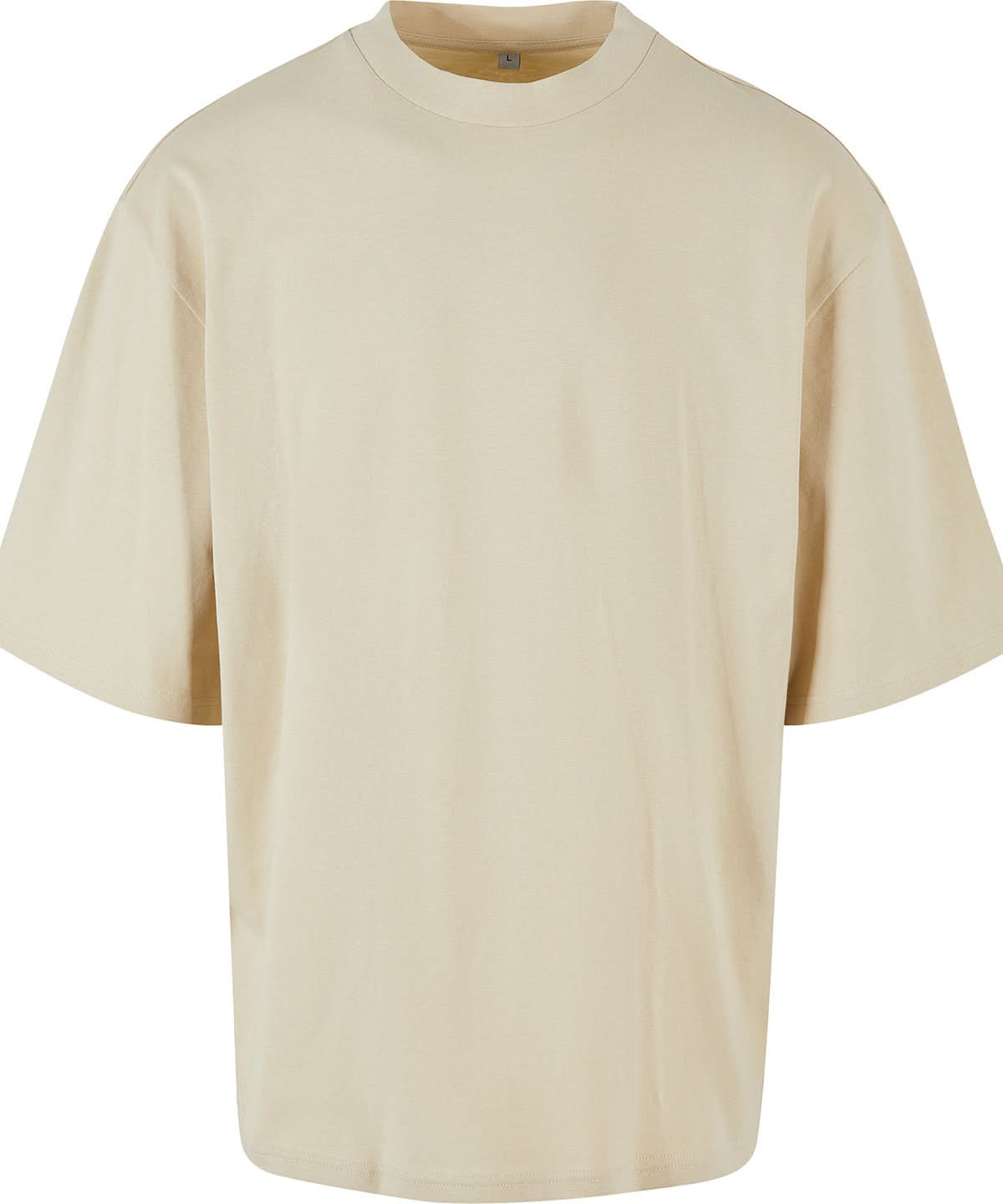 Build Your Brand BYB Oversized sleeve tee BY256 - Sand - Customisable T-Shirts