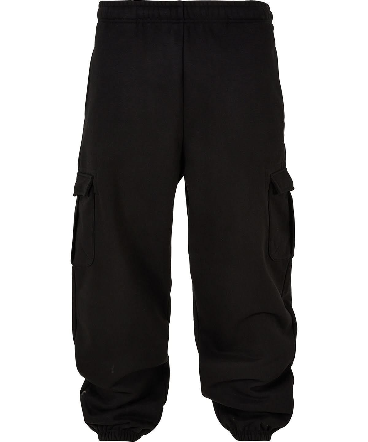 Build Your Brand BYB 90s cargo sweatpants BY258 - Black - Customisable Sweatpants