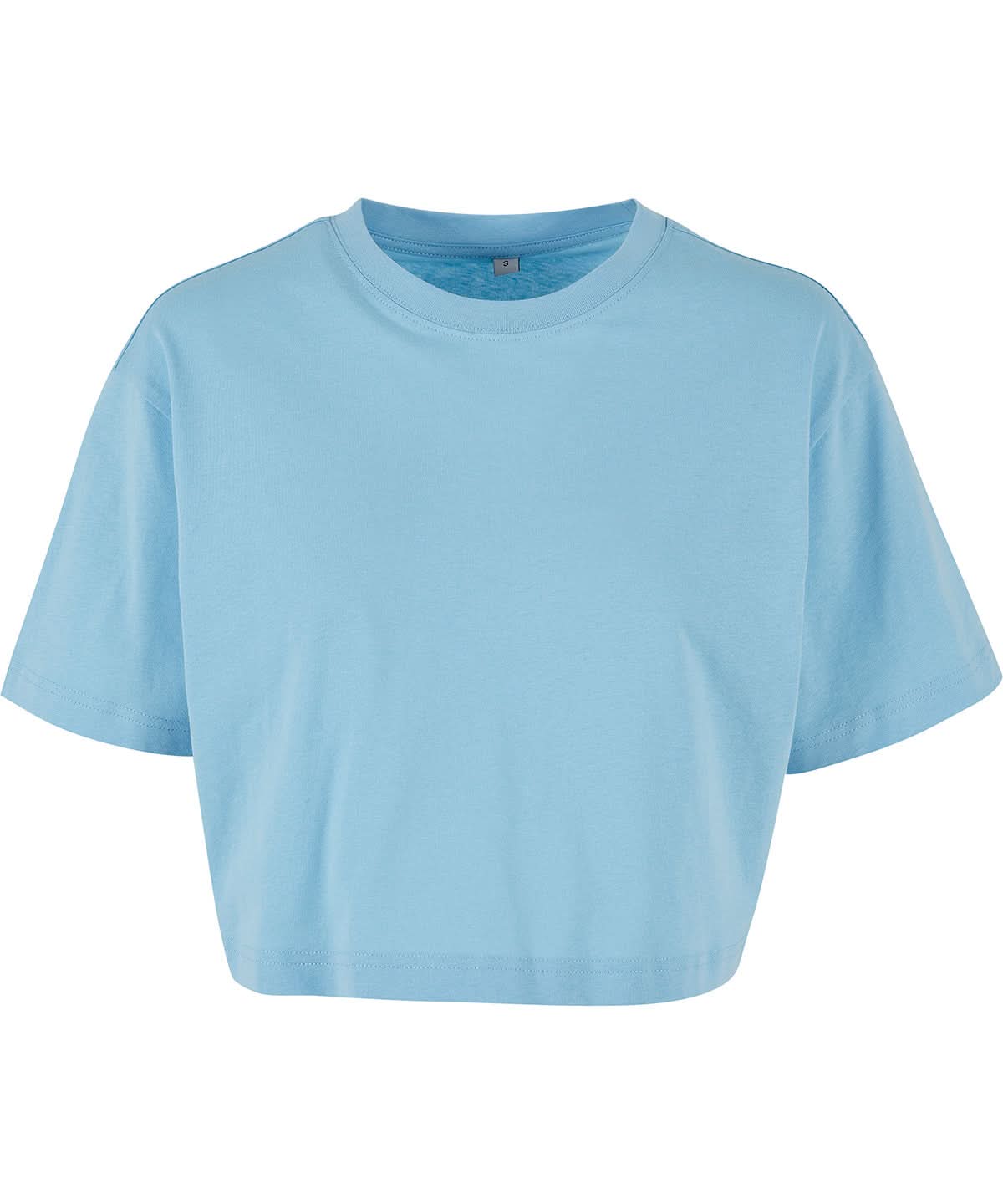 Build Your Brand BYB Womens short oversized tee BY264 - Baltic Blue - Customisable T-Shirts