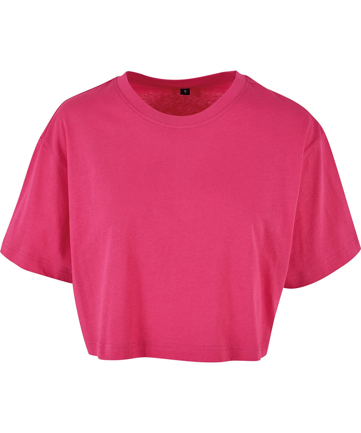 Build Your Brand BYB Womens short oversized tee BY264 - Hibiskus Pink - Customisable T-Shirts
