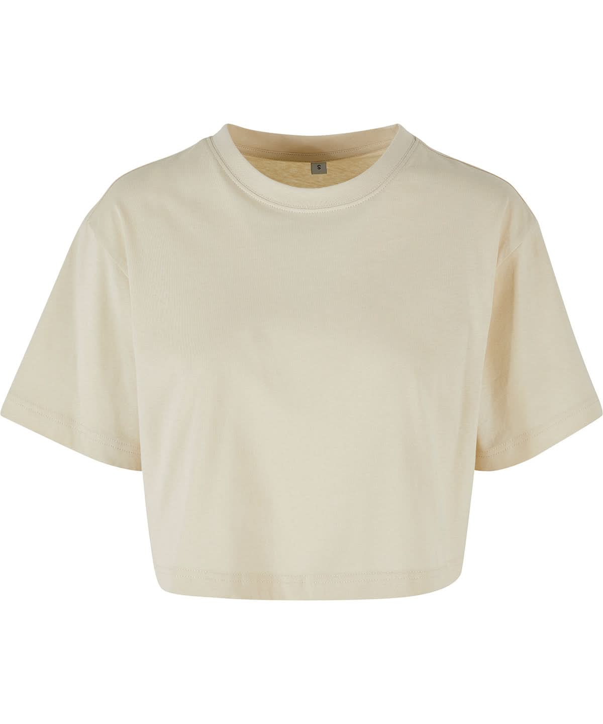 Build Your Brand BYB Womens short oversized tee BY264 - Sand - Customisable T-Shirts