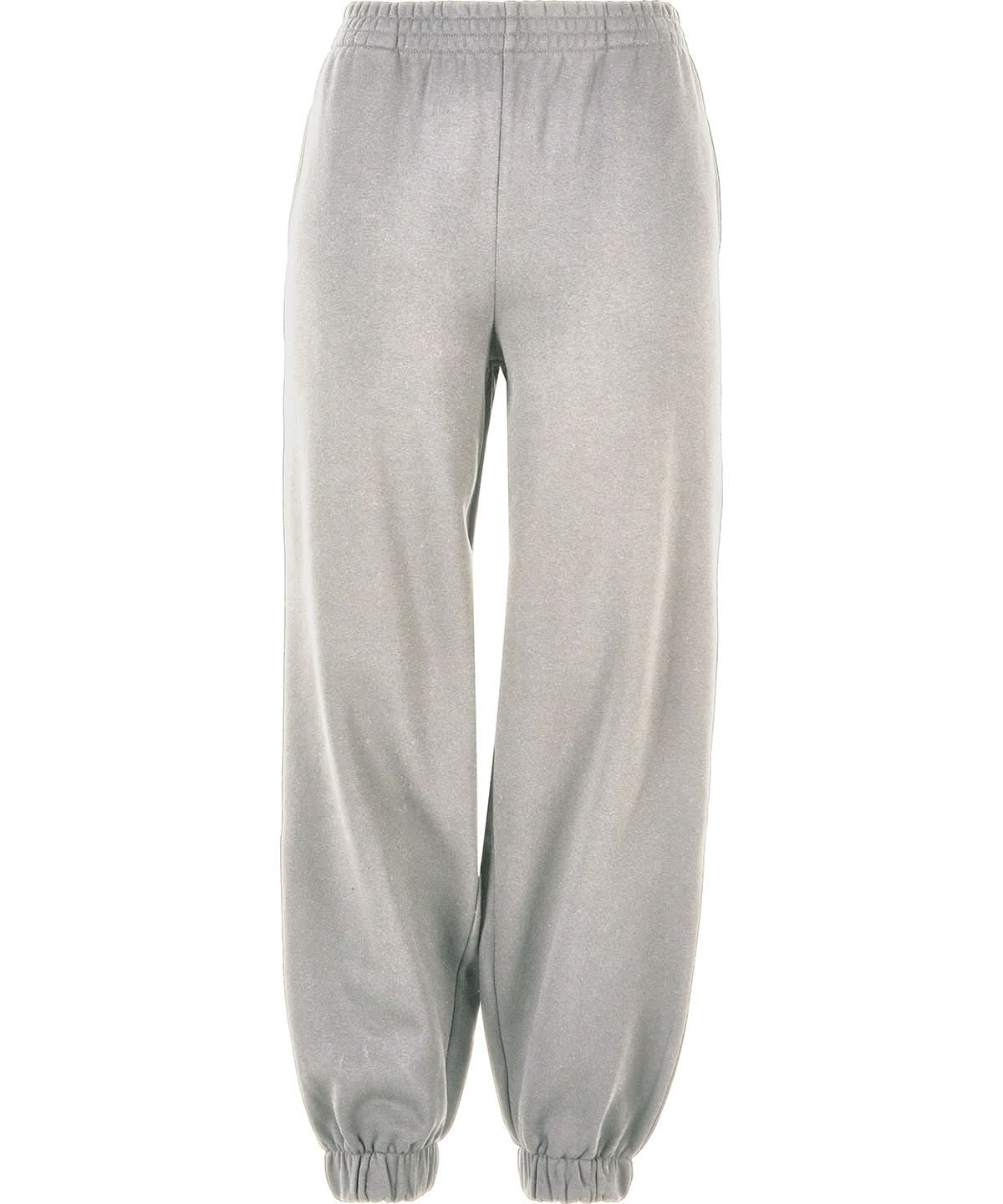 Build Your Brand BYB Womens high waist balloon sweatpants BY265 - Heather Grey - Customisable Sweatpants