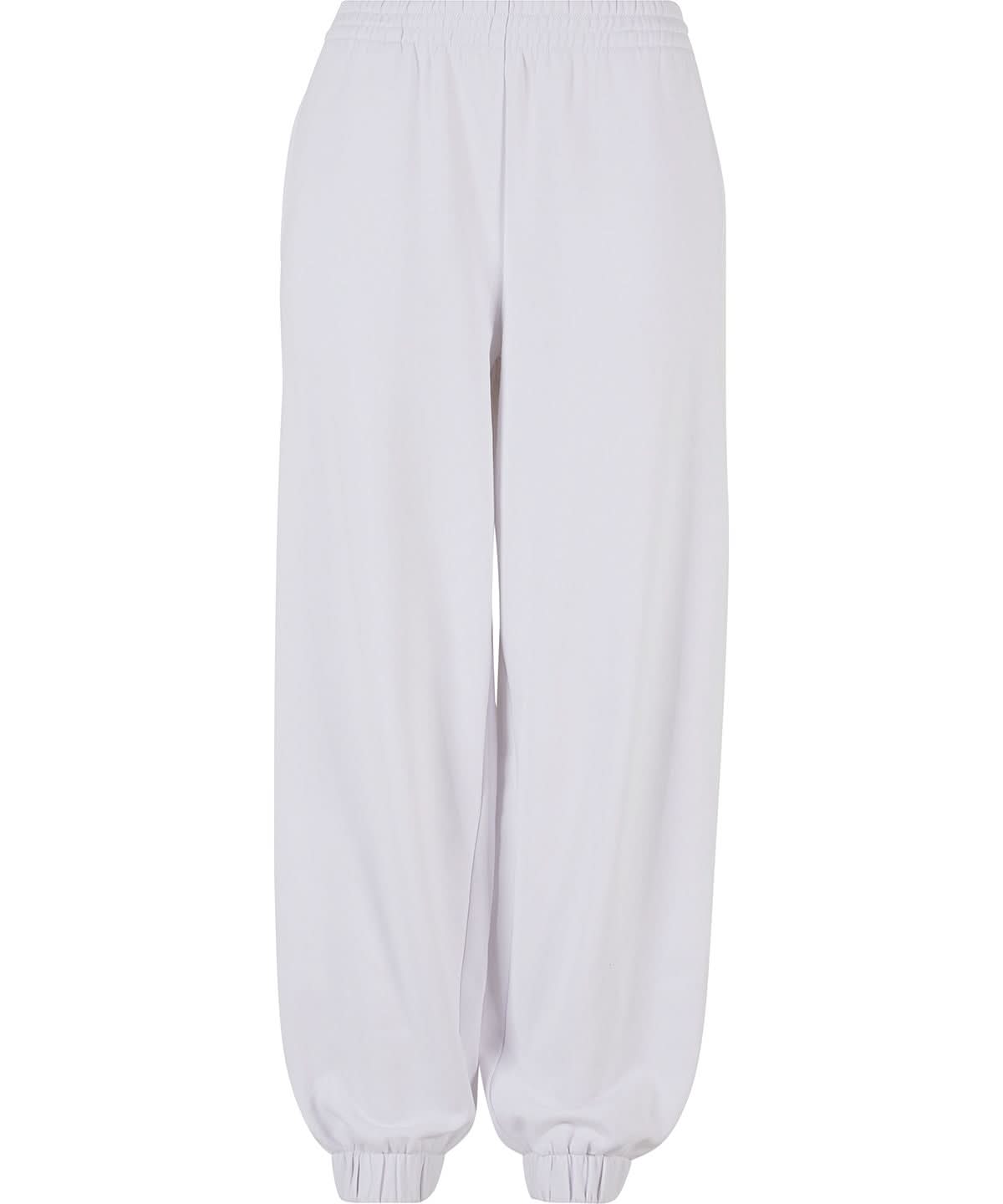 Build Your Brand BYB Womens high waist balloon sweatpants BY265 - White - Customisable Sweatpants