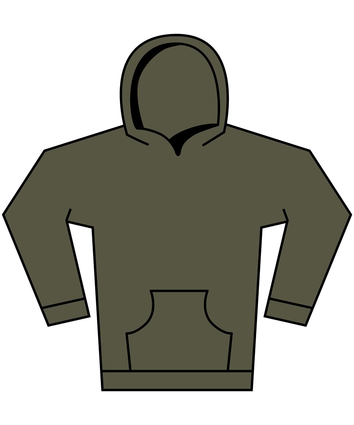 Build Your Brand BYB Vintage heavy hoodie BY294 - Olive - Customisable Hoodies