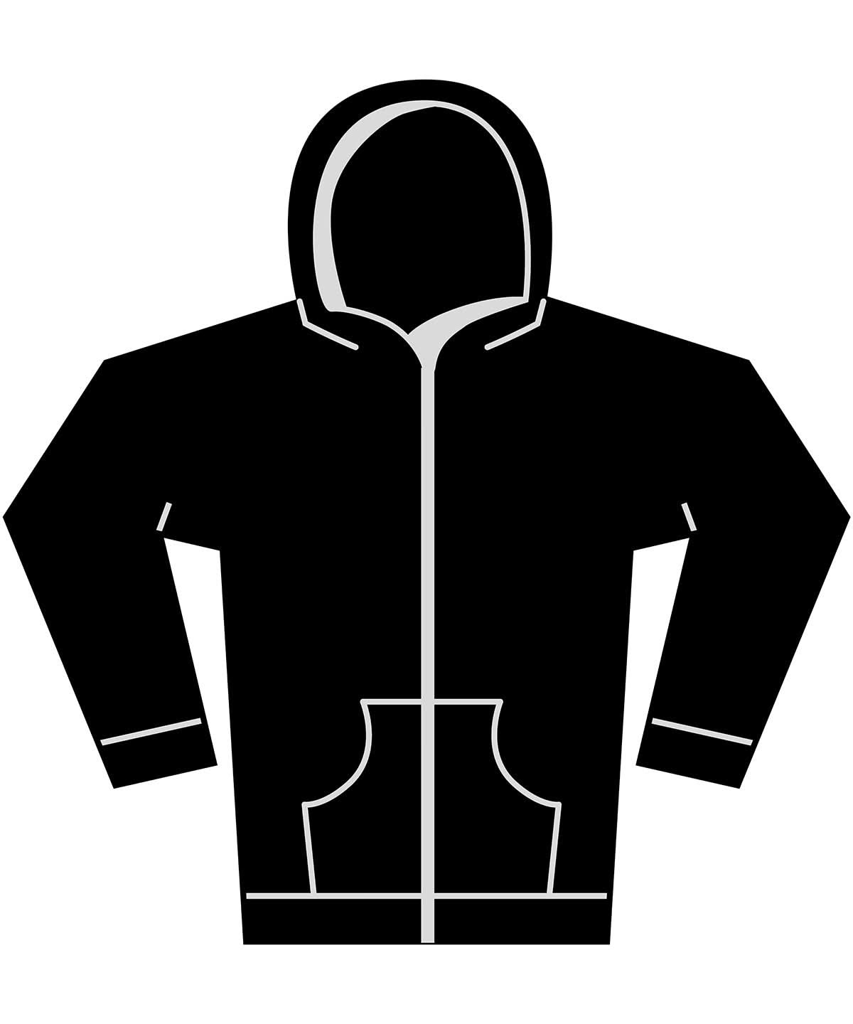 Build Your Brand BYB Vintage heavy zip hoodie BY295 - Black - Customisable Hoodies