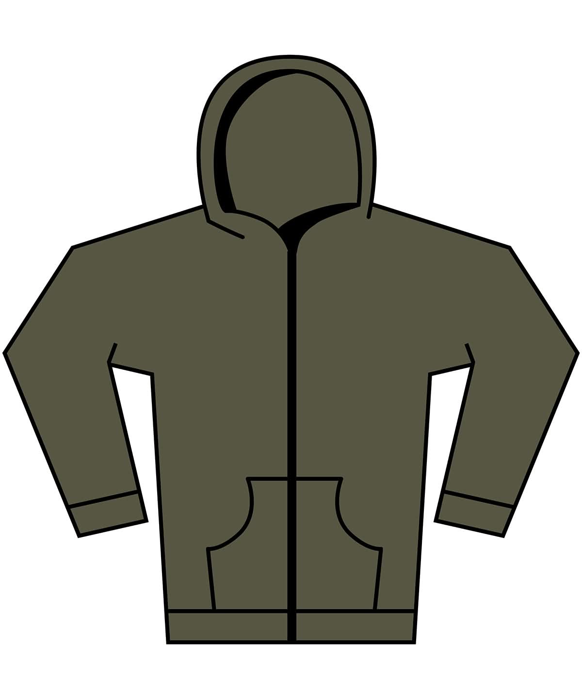 Build Your Brand BYB Vintage heavy zip hoodie BY295 - Olive - Customisable Hoodies