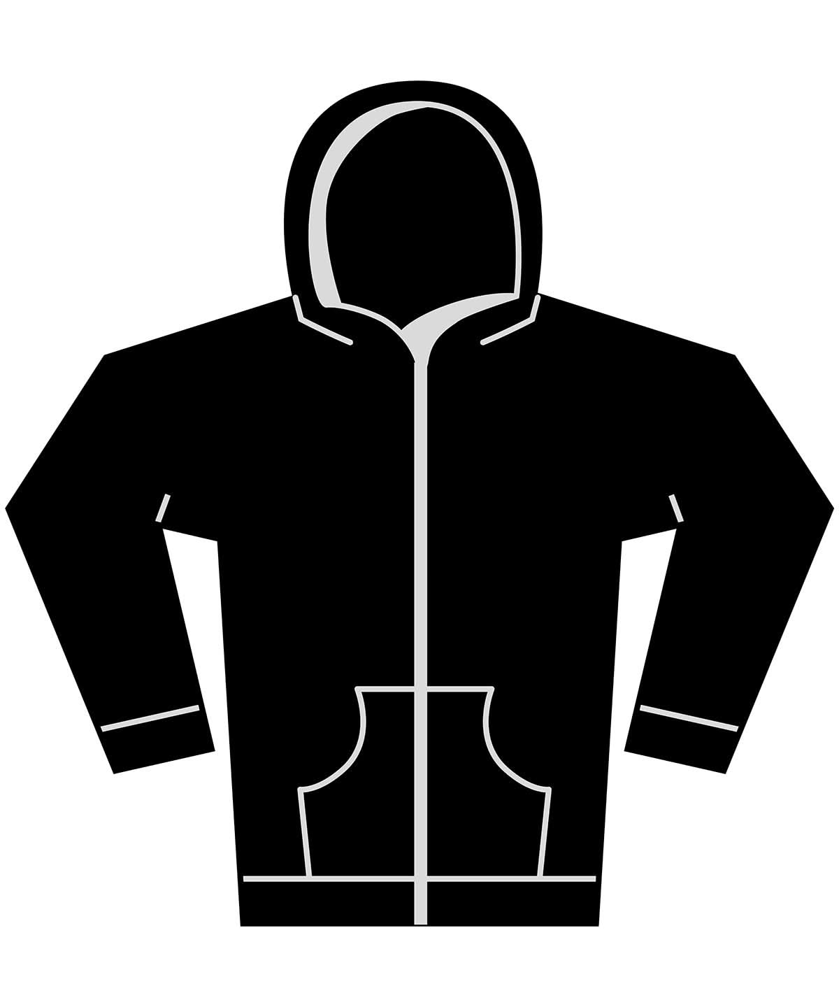 Build Your Brand BYB Womens vintage heavy zip hoodie BY299 - Black - Customisable Hoodies