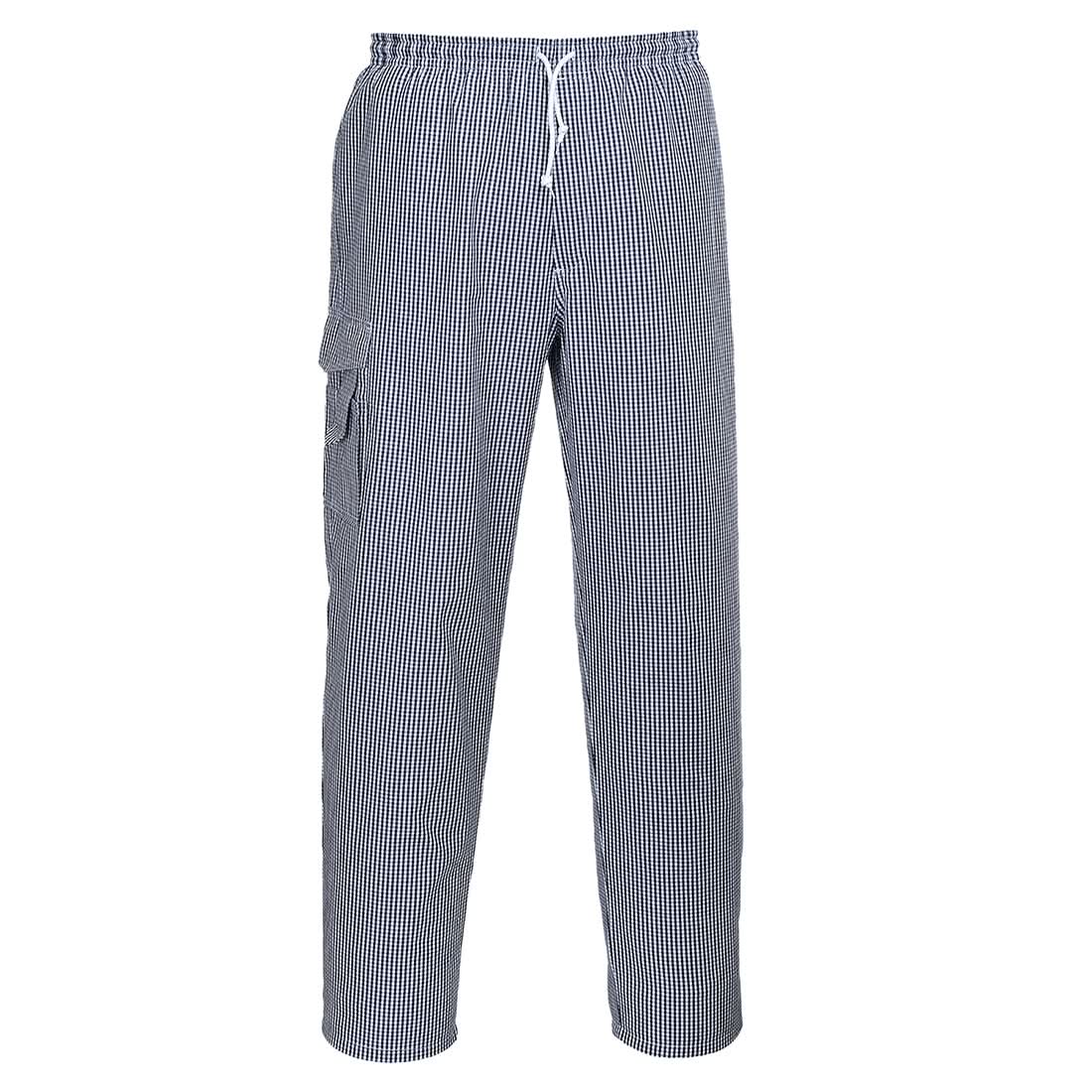 Portwest ChefS Chester Trousers C078 - Blue Check - Customisable Trousers