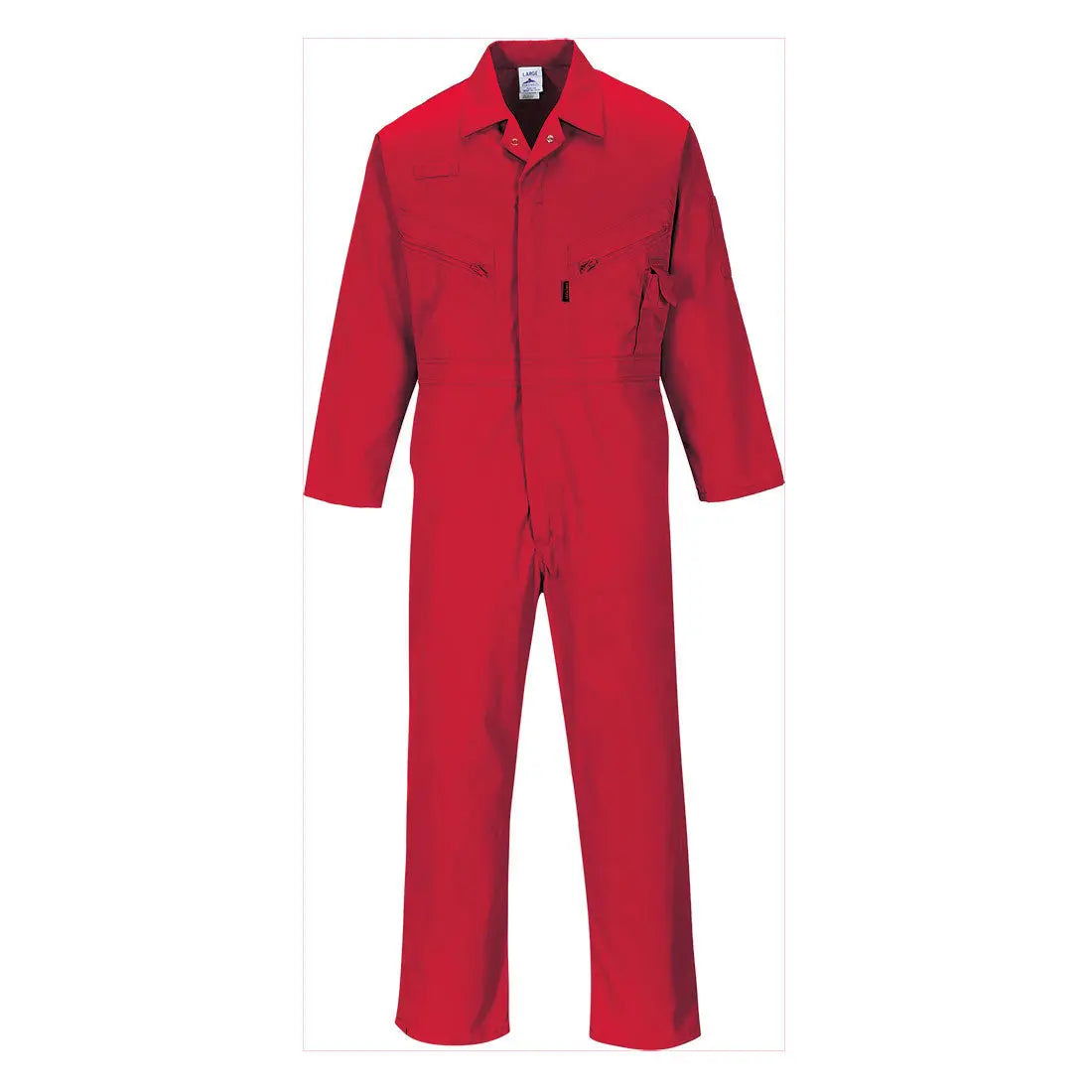 Liverpool Zip Coverall C813 - Red - Customisable Coveralls