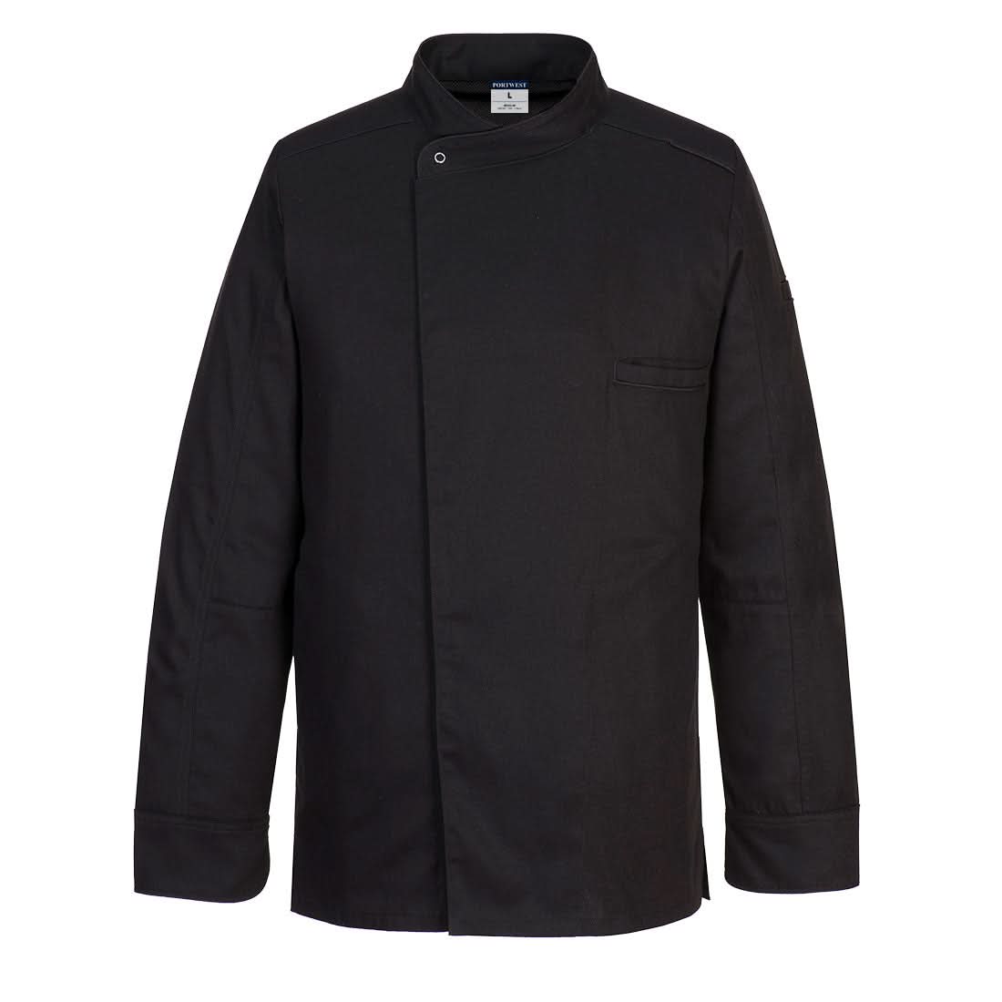 Portwest ChefS Mesh Air Pro Surrey Jacket LS C835 - Black - Customisable Jackets