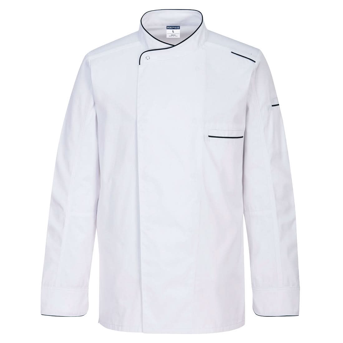 Portwest ChefS Mesh Air Pro Surrey Jacket LS C835 - White - Customisable Jackets