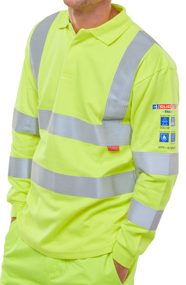 Beeswift Arc Compliant Hi Vis Anti Static Polo Shirt - - Customisable Polo Shirts