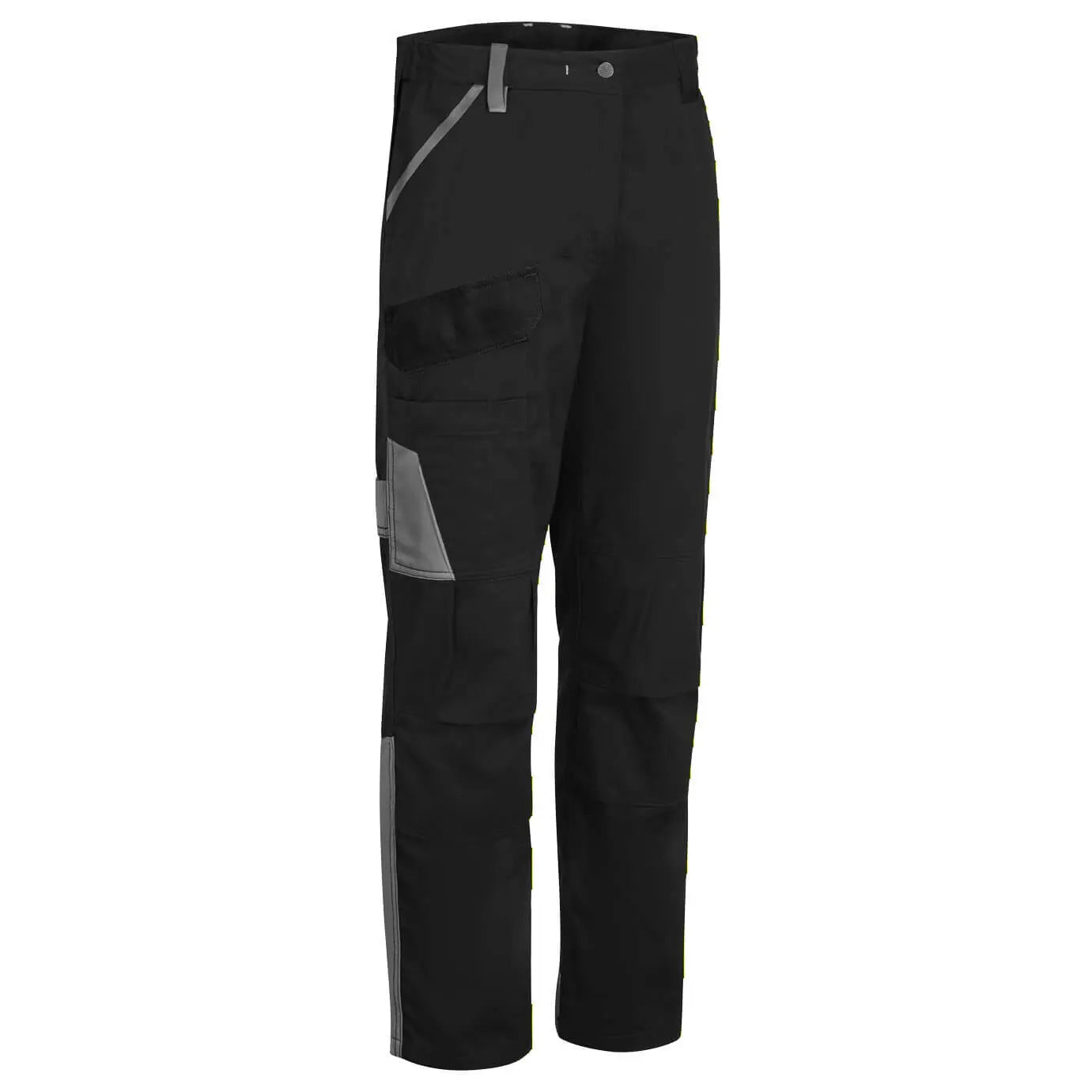 Wx1 Two Tone Cotton Work Trousers Cd111 - Black Grey - Customisable Work Trousers