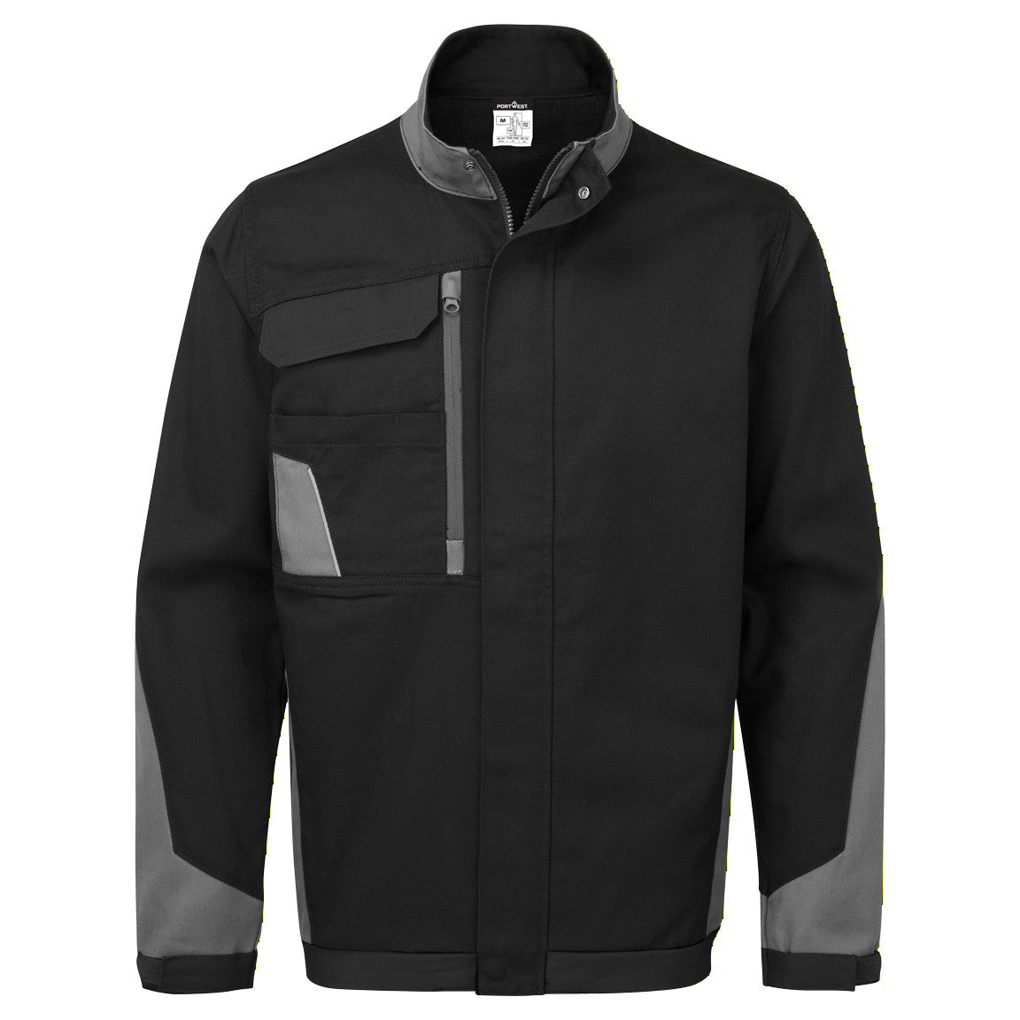Wx1 Two Toned Insulated Cotton Work Jacket Cd118 - Black Grey - Customisable Insulated Jackets