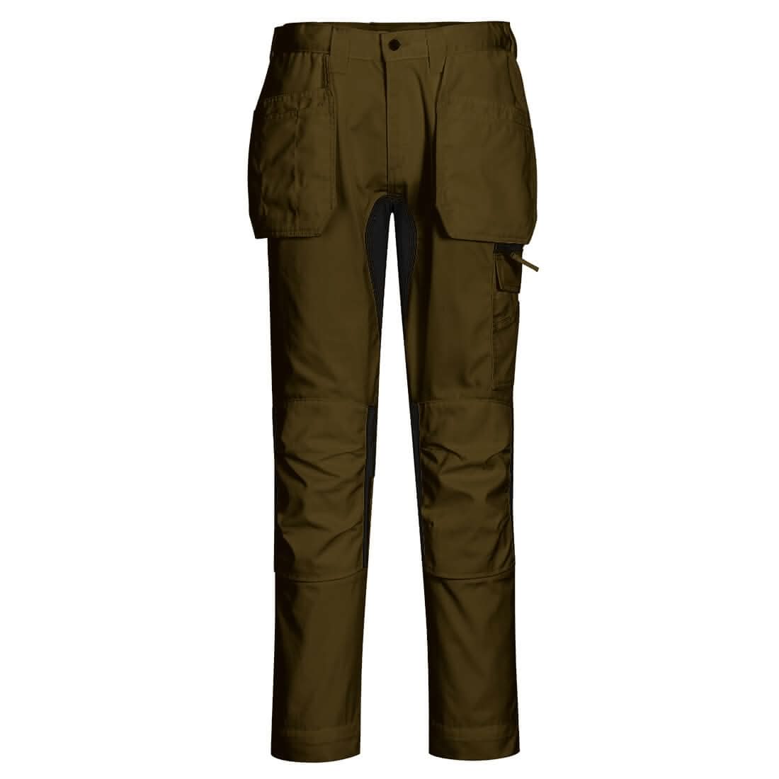 Portwest Wx2 Eco Stretch Holster Trousers CD883 - Olive Green - Customisable Trousers