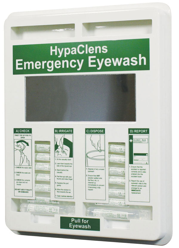 Workwear Supermarket Hypaclens Ml Eyewash Dispenser (Inc Pods) Cm0706 - White 20ML - Customisable Eye Wash