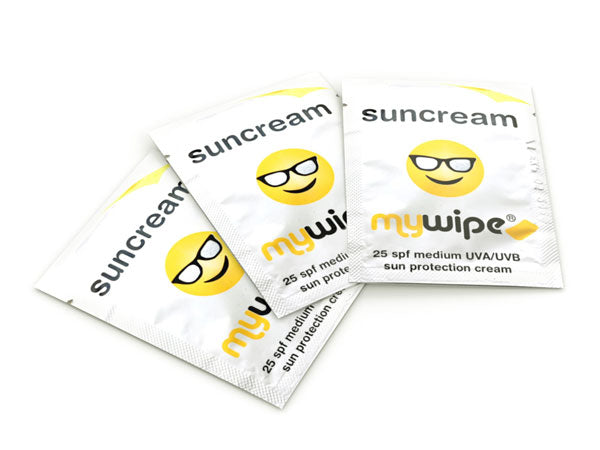Mywipe My Wipe Sun Cream Sachet Factor Spf - White 60X80MM - Customisable Health & Well Being