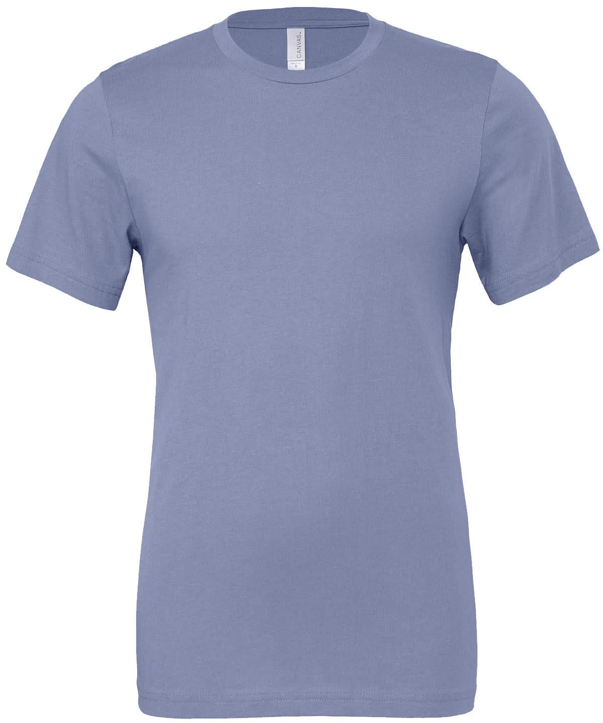 Bella Canvas Unisex Jersey crew neck t shirt Lavender Blue CV001 - Lavender Blue - Customisable T-Shirts