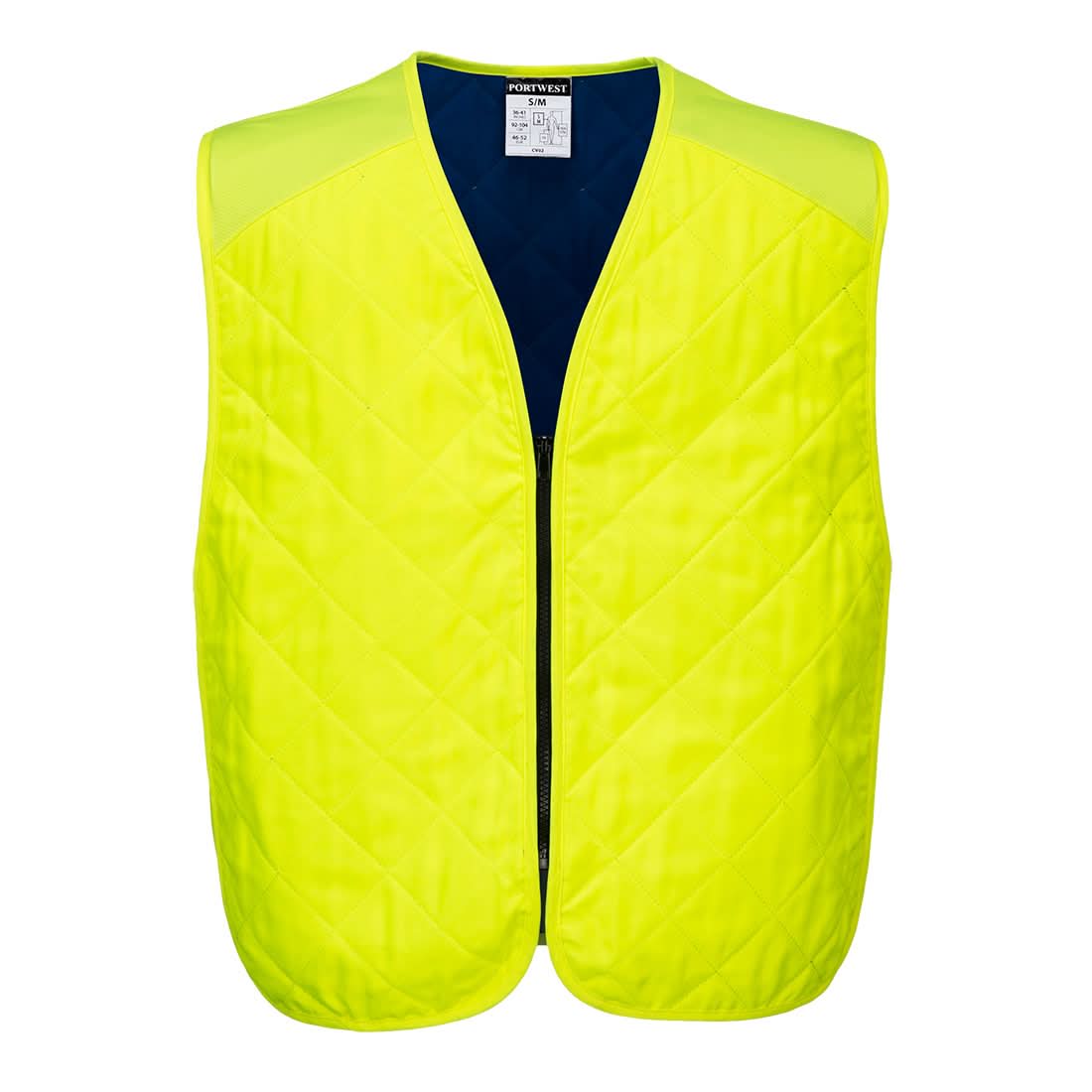 Portwest Cooling Evaporative Vest CV09 - Yellow - Customisable HV Vest