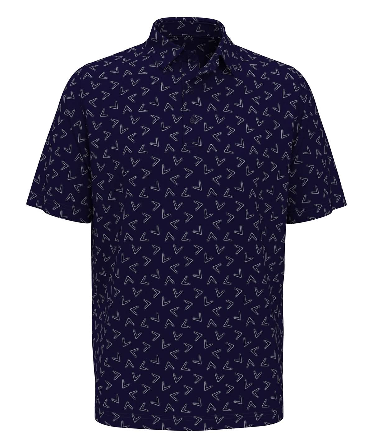 Callaway All over large chev printed polo CW035 - Peacoat - Customisable Polos